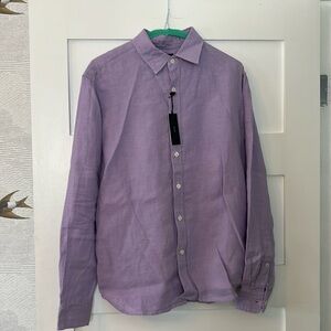 Men’s Banana Republic 100% linen button down shirt size small